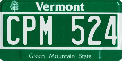 VT license plate CPM524