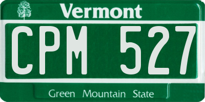 VT license plate CPM527