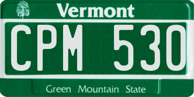 VT license plate CPM530