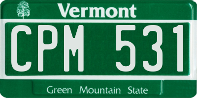 VT license plate CPM531