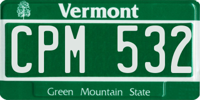 VT license plate CPM532