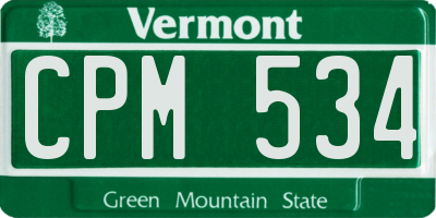 VT license plate CPM534