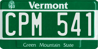 VT license plate CPM541