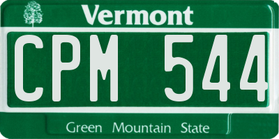 VT license plate CPM544
