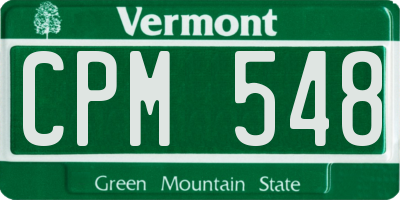 VT license plate CPM548