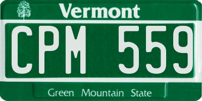 VT license plate CPM559