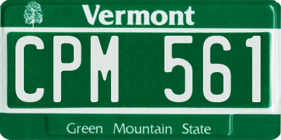 VT license plate CPM561