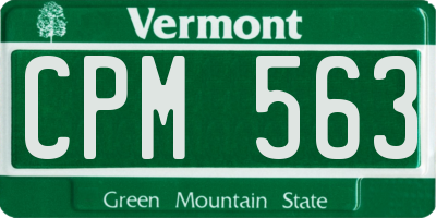 VT license plate CPM563