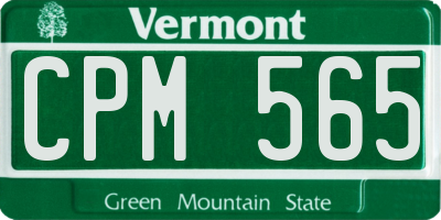 VT license plate CPM565