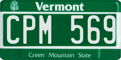 VT license plate CPM569