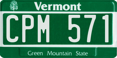 VT license plate CPM571