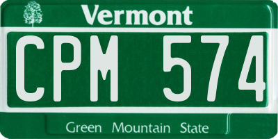 VT license plate CPM574