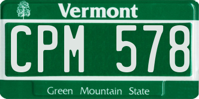 VT license plate CPM578