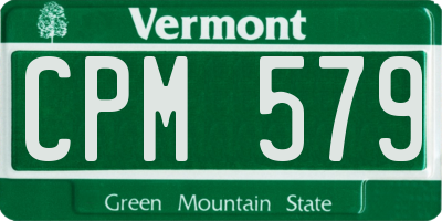 VT license plate CPM579