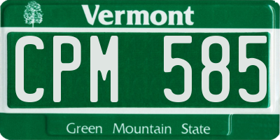 VT license plate CPM585