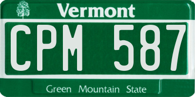 VT license plate CPM587