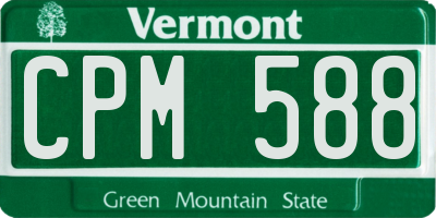 VT license plate CPM588
