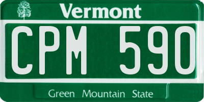 VT license plate CPM590
