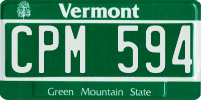 VT license plate CPM594