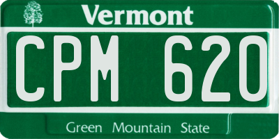 VT license plate CPM620