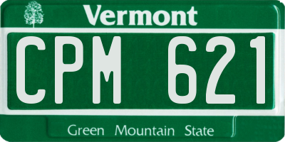 VT license plate CPM621