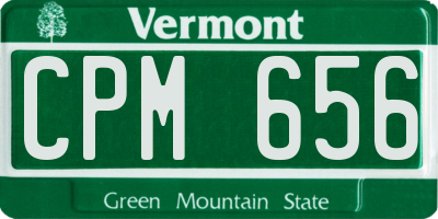 VT license plate CPM656