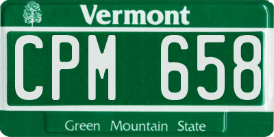 VT license plate CPM658