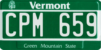 VT license plate CPM659