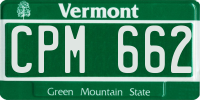 VT license plate CPM662
