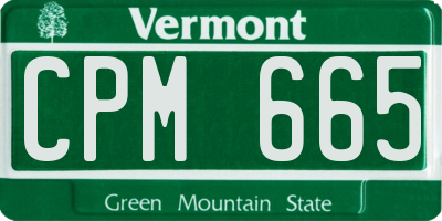 VT license plate CPM665