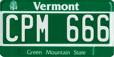 VT license plate CPM666
