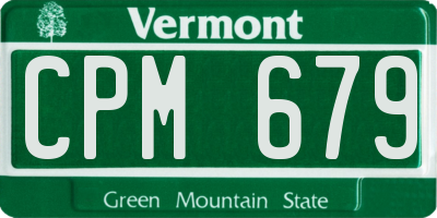 VT license plate CPM679