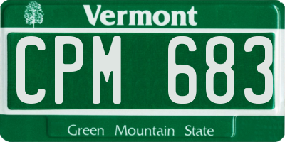 VT license plate CPM683