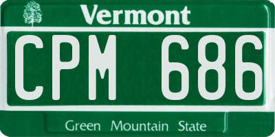 VT license plate CPM686