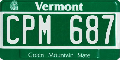 VT license plate CPM687