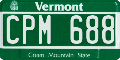 VT license plate CPM688