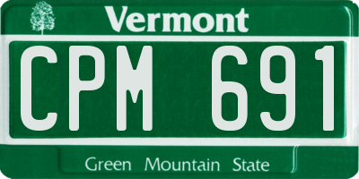 VT license plate CPM691