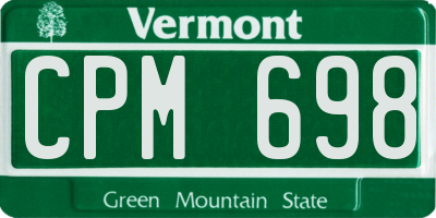 VT license plate CPM698