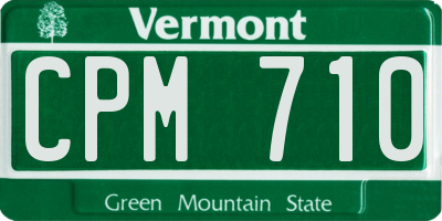 VT license plate CPM710