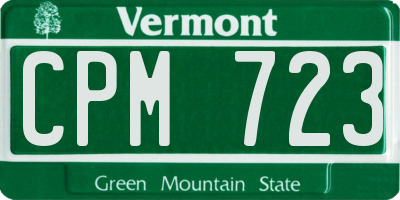VT license plate CPM723