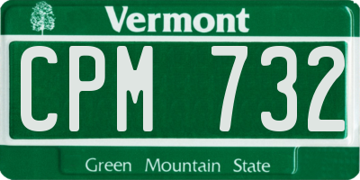 VT license plate CPM732