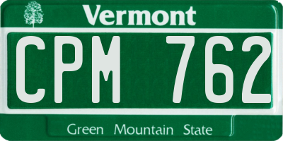 VT license plate CPM762