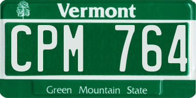 VT license plate CPM764