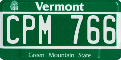 VT license plate CPM766