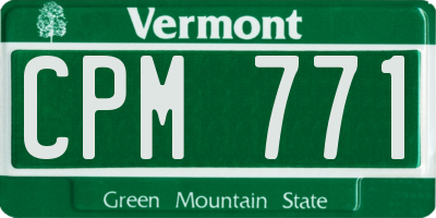 VT license plate CPM771