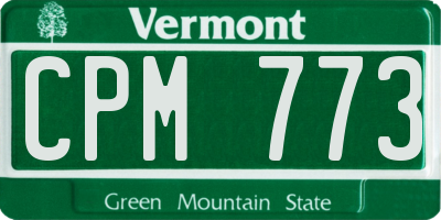 VT license plate CPM773