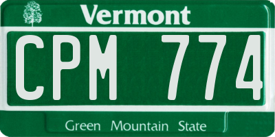 VT license plate CPM774