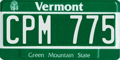 VT license plate CPM775