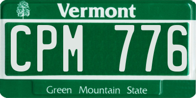 VT license plate CPM776