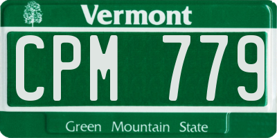 VT license plate CPM779